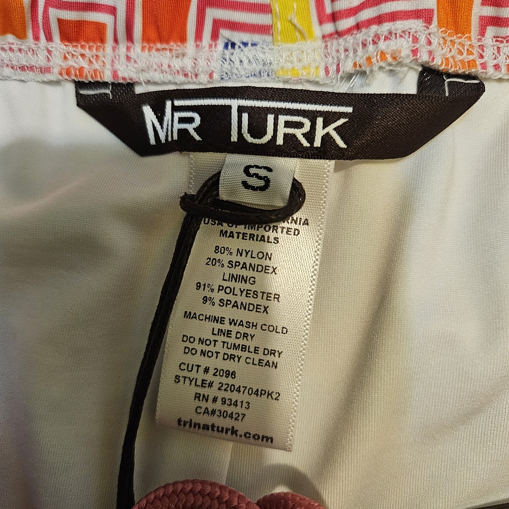 Mr. Turk Montego Bay Swim Trunk Men's Small Multicolor - Picture 3 of 8